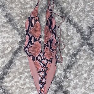 Sexy Open Snakeskin One Piece